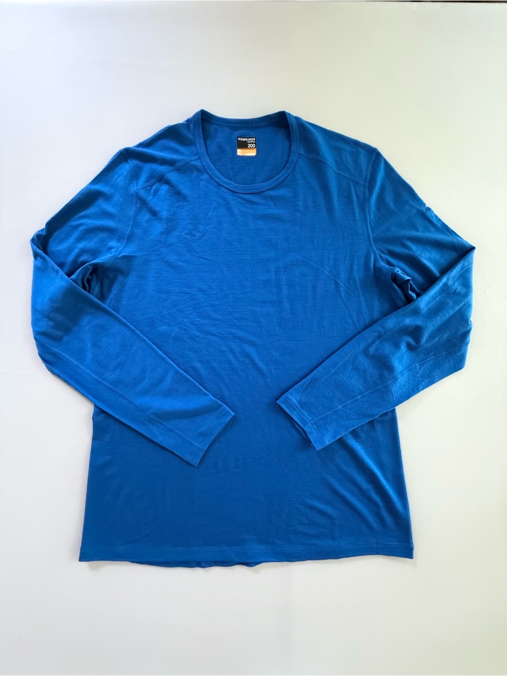 Icebreaker Merino Wool Long Sleeve Baselayer 200 Bright Blue Shirt size Mens XL